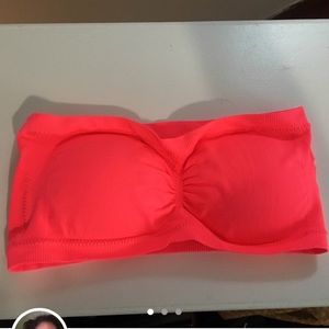 pink strapless bandeau
